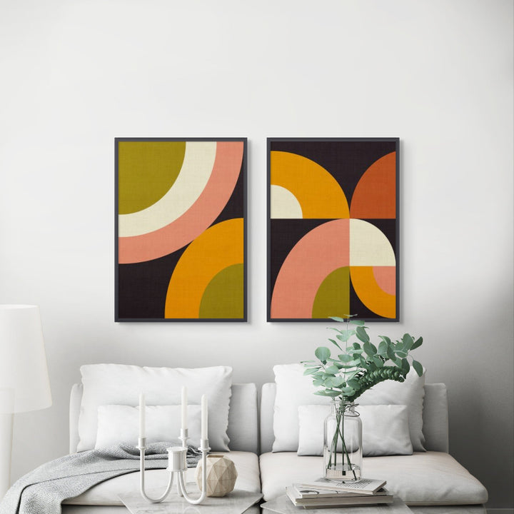 Geo Shapes Fall 21 Rounded Art Print