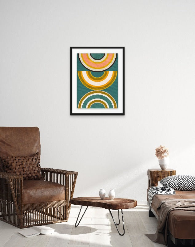 Rainbow Suns 5 Kopie Art Print