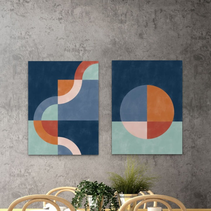 Set "Circular Fushion 3" + "Colorful spaces" Art Prints