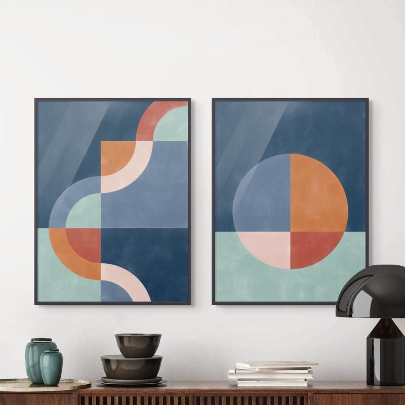 Set "Colorful spaces" Art Prints