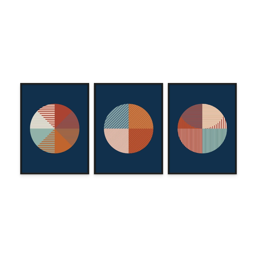 Set "Broken circle" + "Broken circle 2" + "Broken circle 3" Art Prints