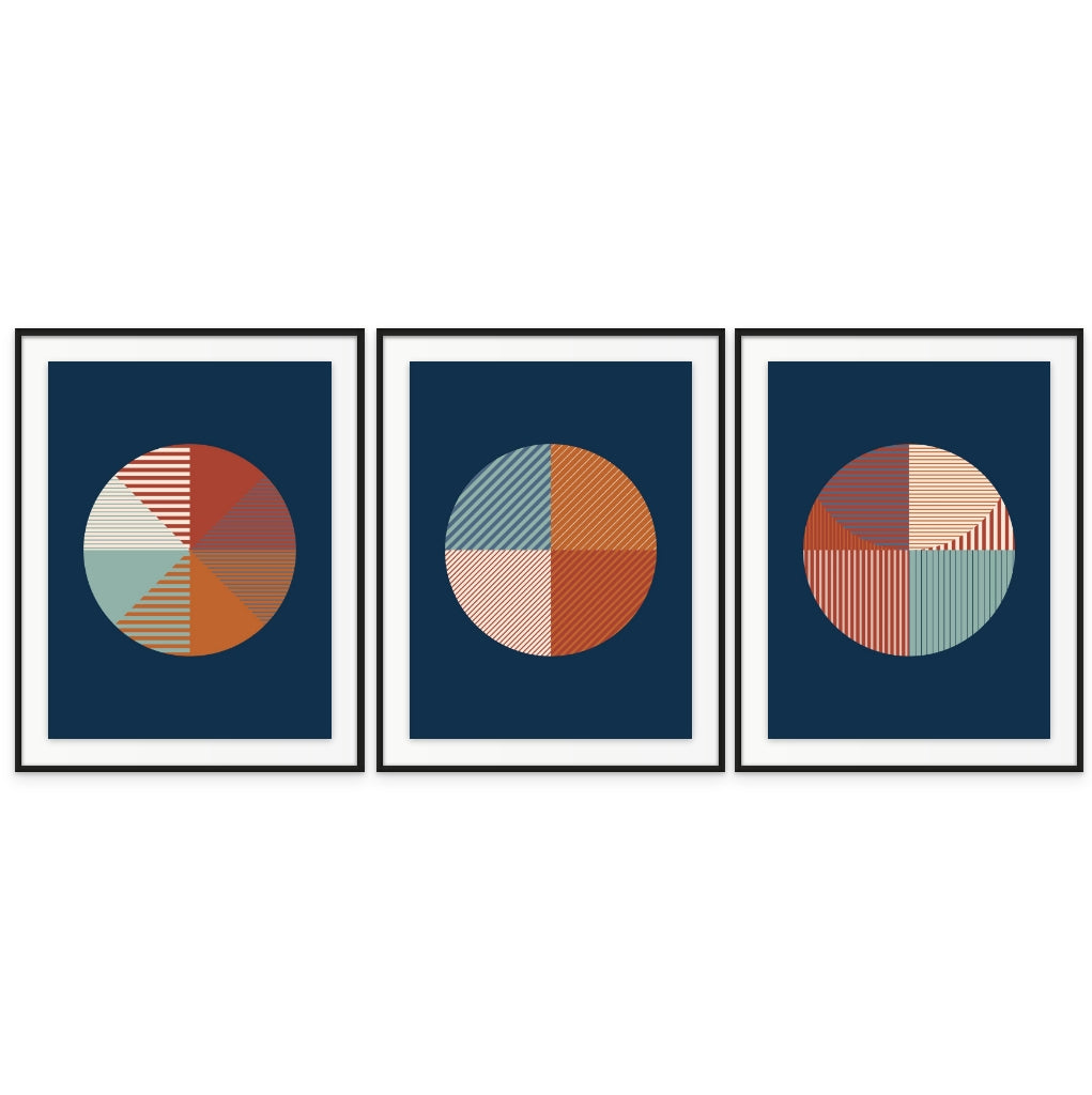 Set "Broken circle" + "Broken circle 2" + "Broken circle 3" Art Prints