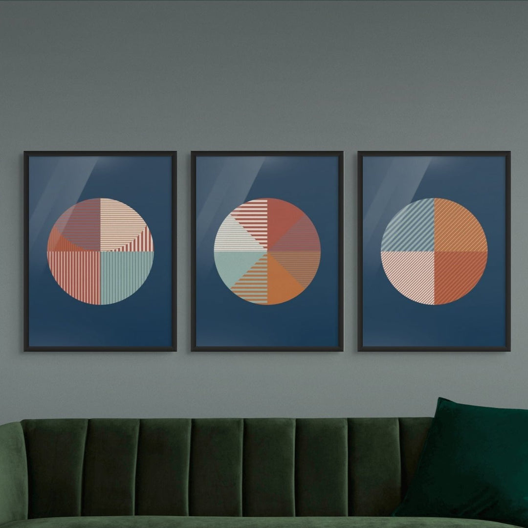 Set "Broken circle" + "Broken circle 2" + "Broken circle 3" Art Prints