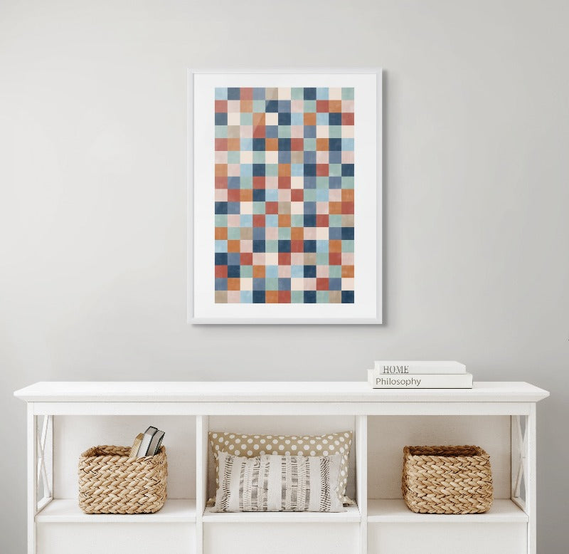 Colorful squares Art Print