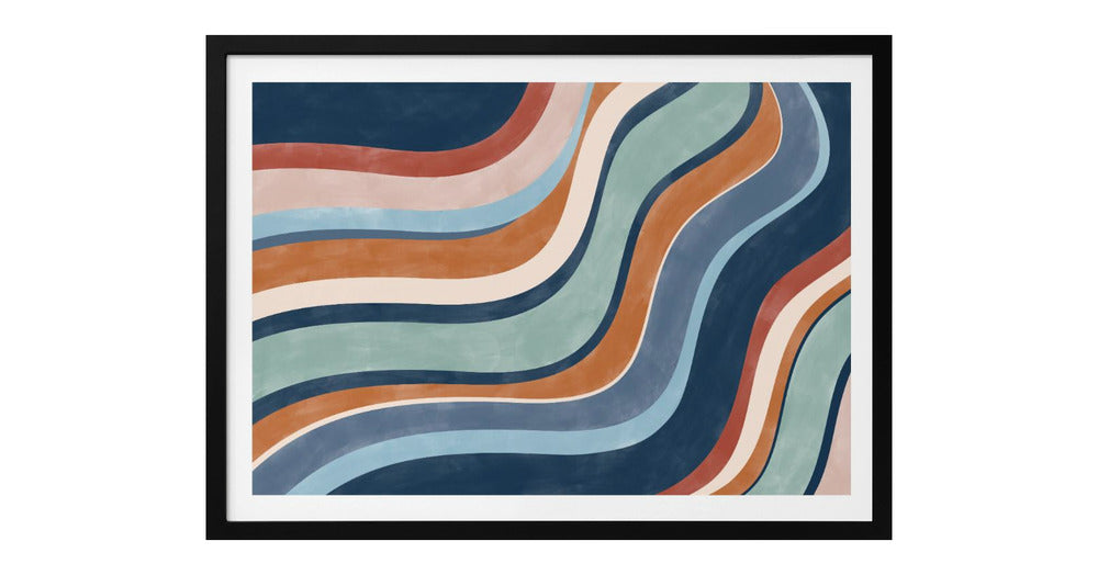 Colorful wave Art Print