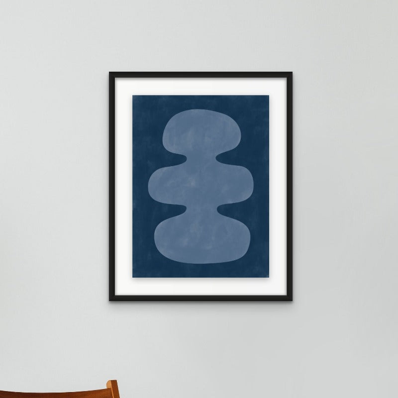 Blue ripples Art Print