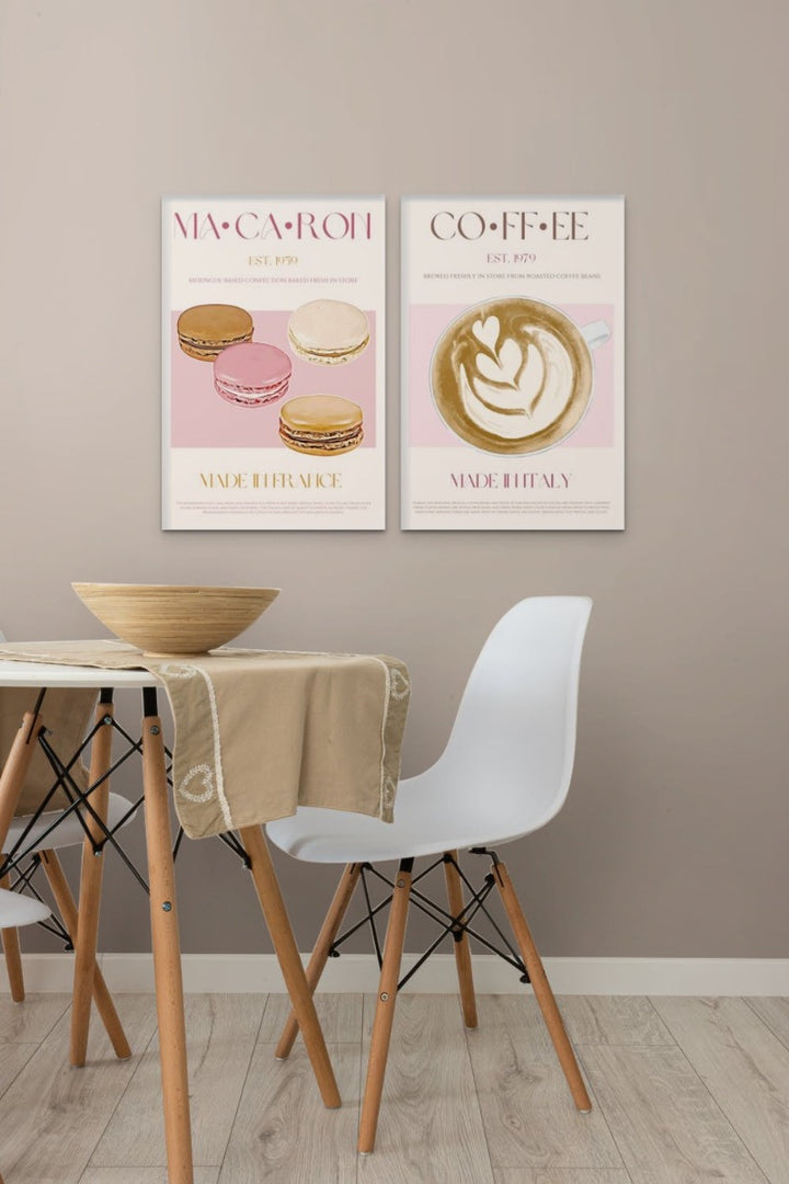 Set "Macaron Print" + "Coffee Print" Art Prints