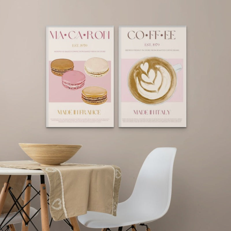 Set "Macaron Print" + "Coffee Print" Art Prints