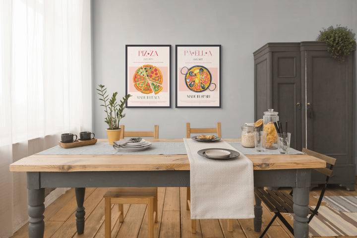 Set "Paealla" + "Pizza" Art Prints