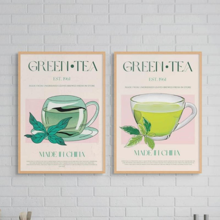 Set "Green Tea" Art Prints