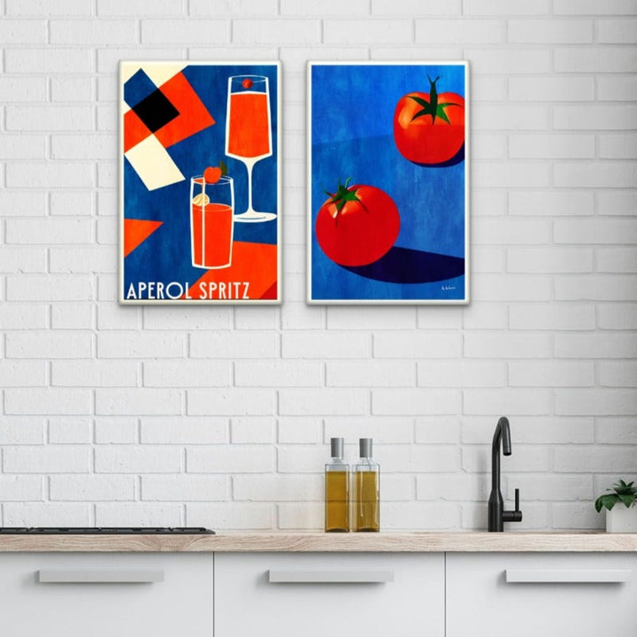 Set "Aperol Spritz" + "Deux Tomates" Art Prints