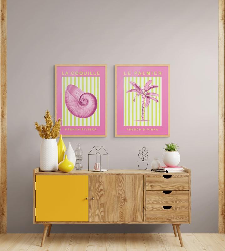 Set "Riviera" Art Prints