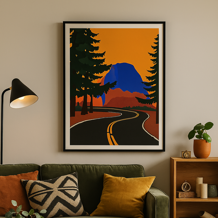 Cuadro "Clacier Road With Half Dome"