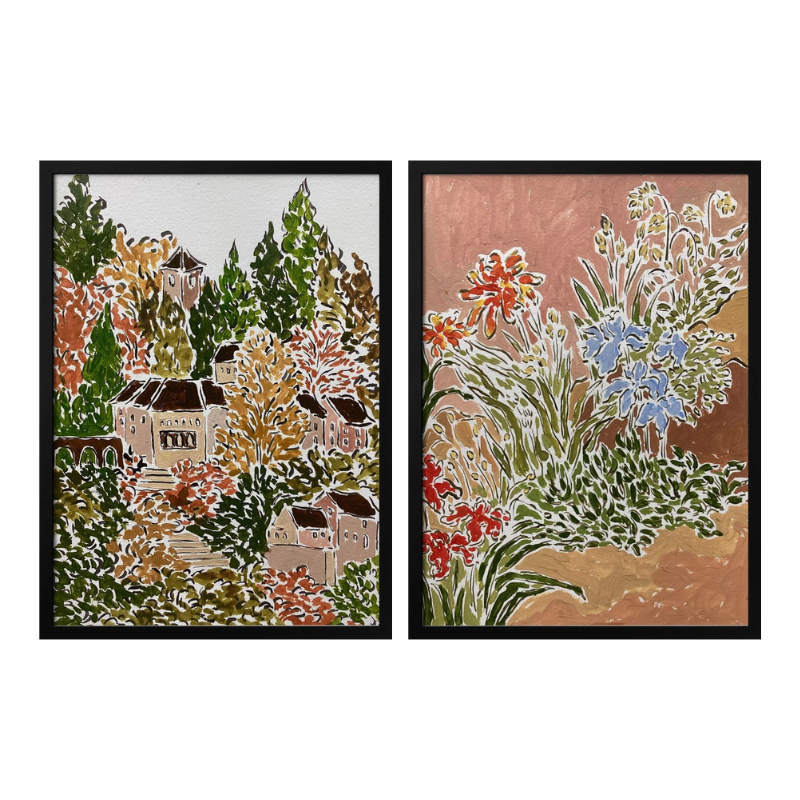 Set de cuadros "Autumn Garden"