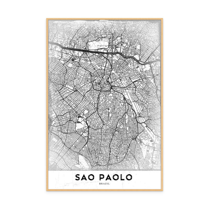 Sao Paolo White Art Print