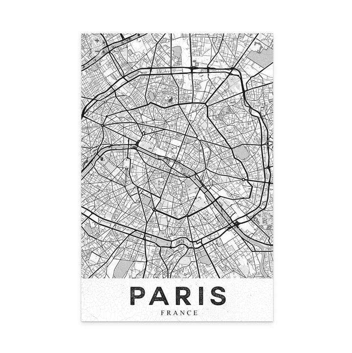 Paris White Art Print