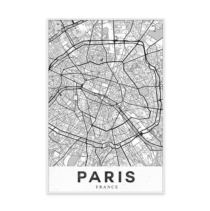 Paris White Art Print