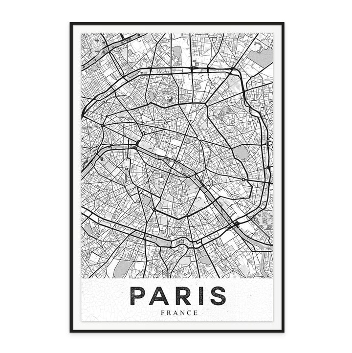 Paris White Art Print