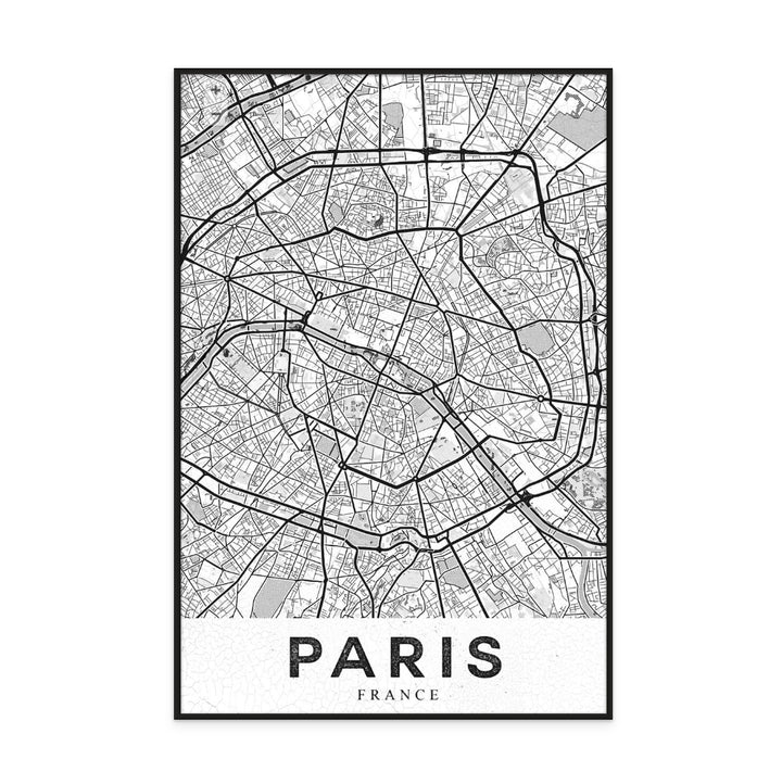 Paris White Art Print