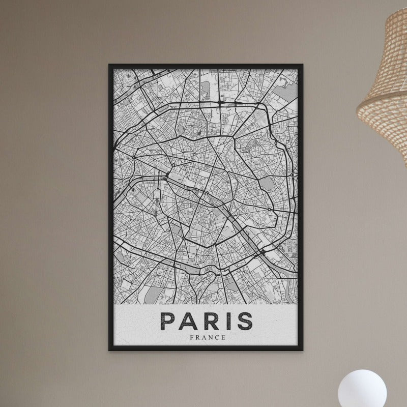 Paris White Art Print