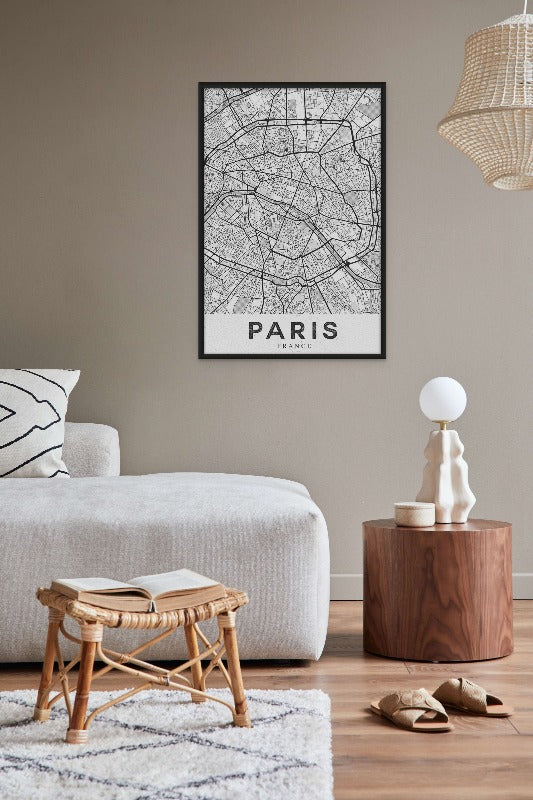 Paris White Art Print