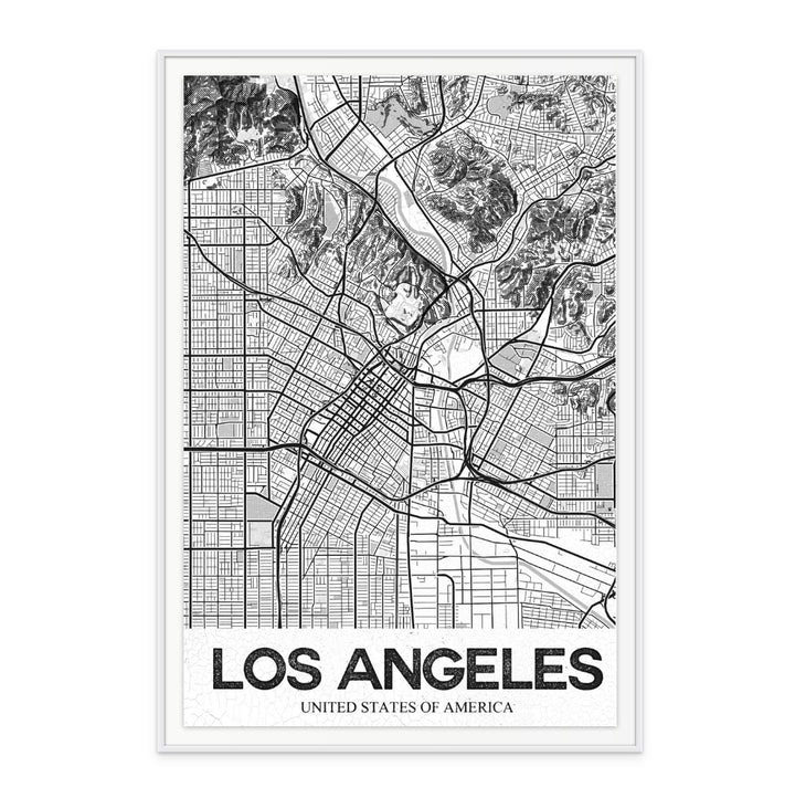 Los Angeles White Art Print