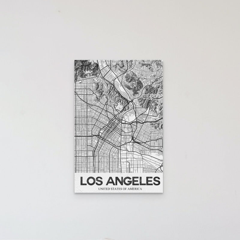 Los Angeles White Art Print