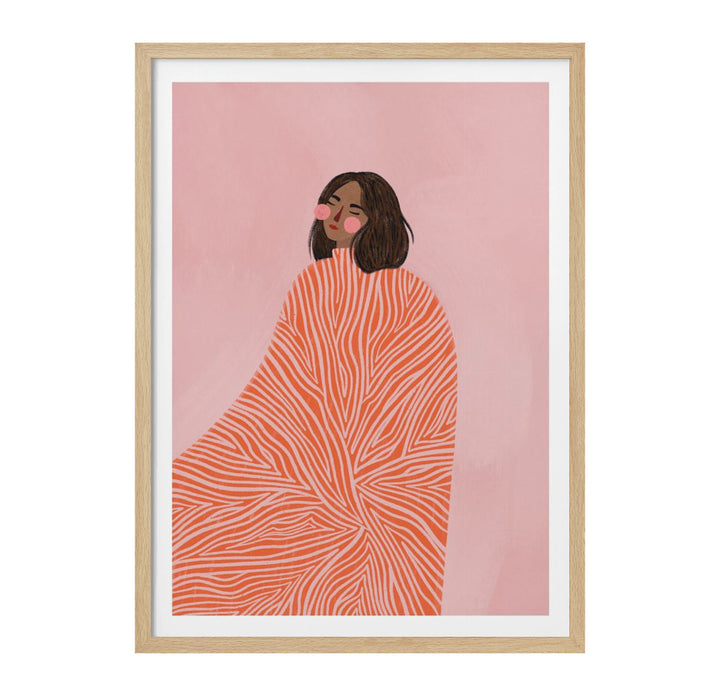 The Woman With the Swirls Art Print