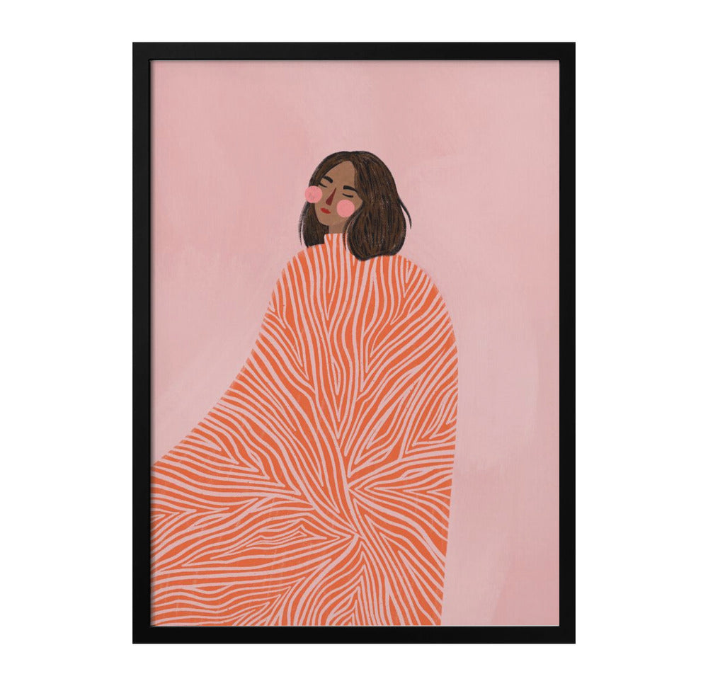 The Woman With the Swirls Art Print