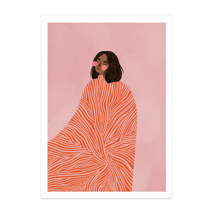 The Woman With the Swirls Art Print