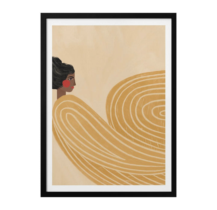 The Woman With the Yellow Stripes Art Print