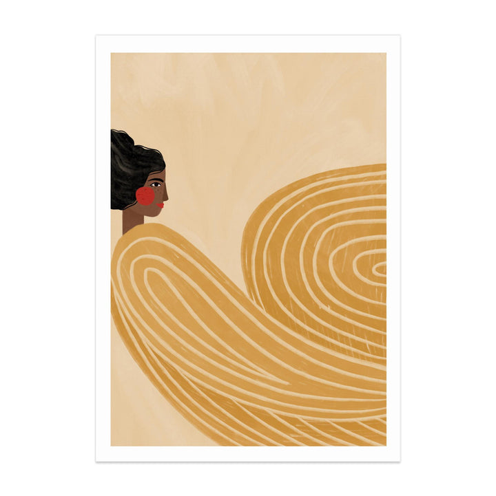 The Woman With the Yellow Stripes Art Print