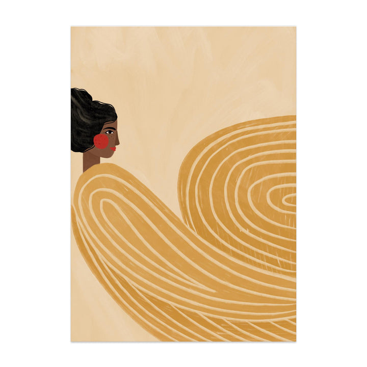 The Woman With the Yellow Stripes Art Print