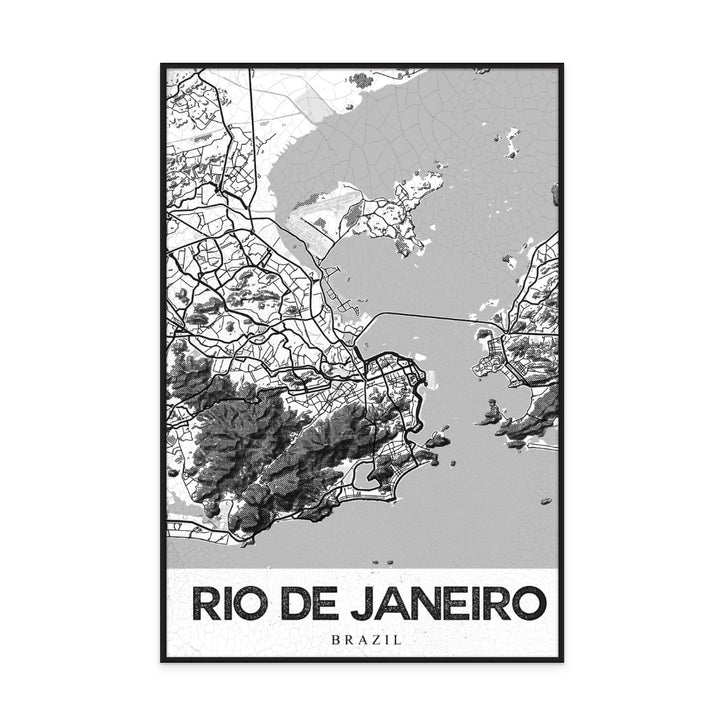 Rio De Janeiro White Art Print