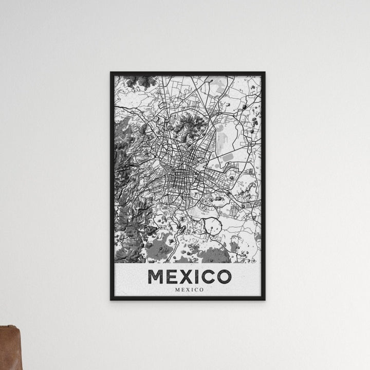 Mexico City White Art Print