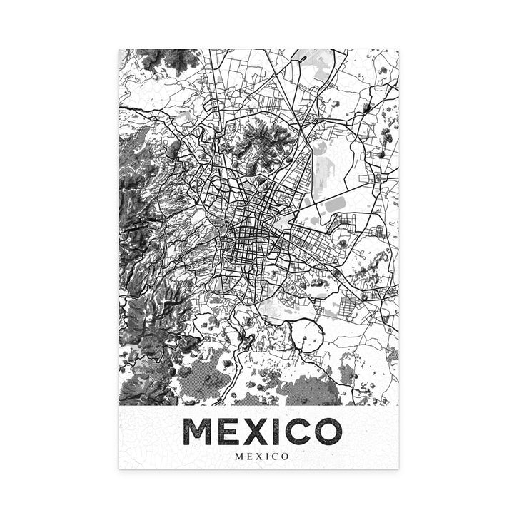 Mexico City White Art Print