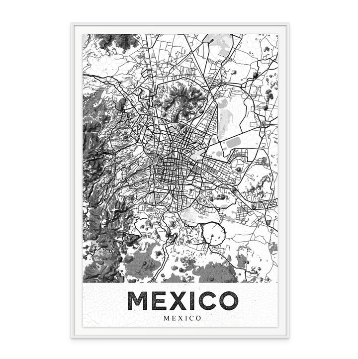 Mexico City White Art Print