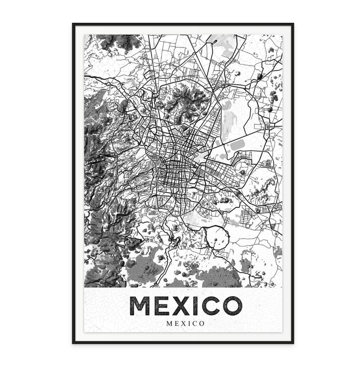 Mexico City White Art Print