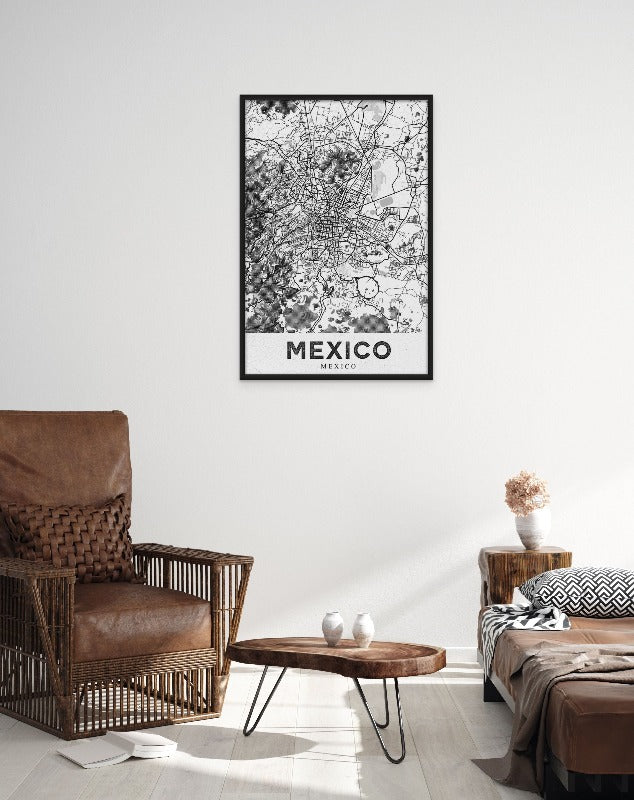 Mexico City White Art Print