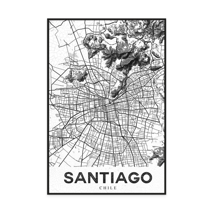 Santiago White Art Print