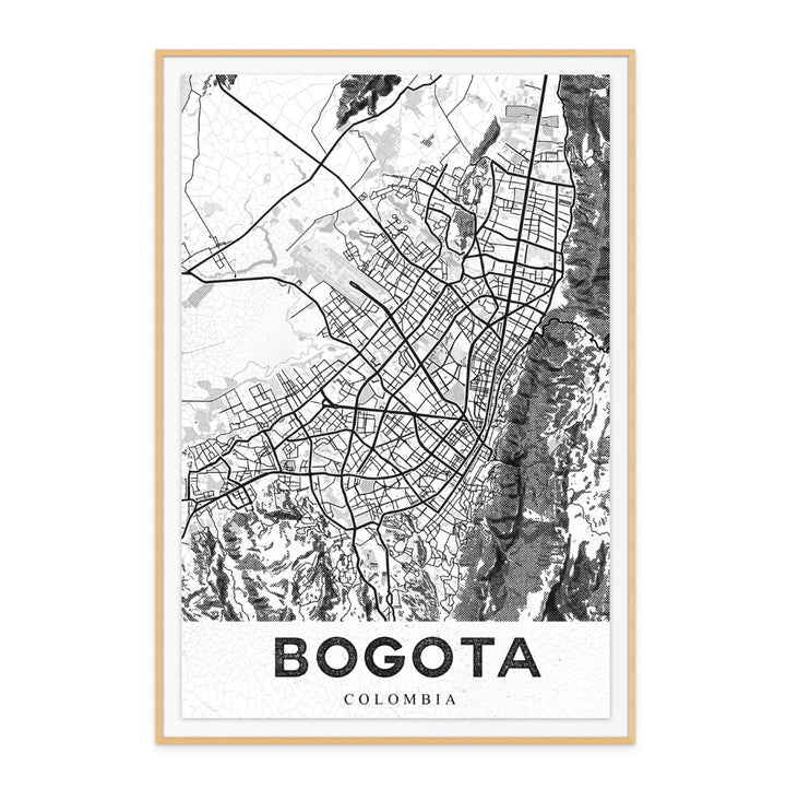 Bogota White Art Print