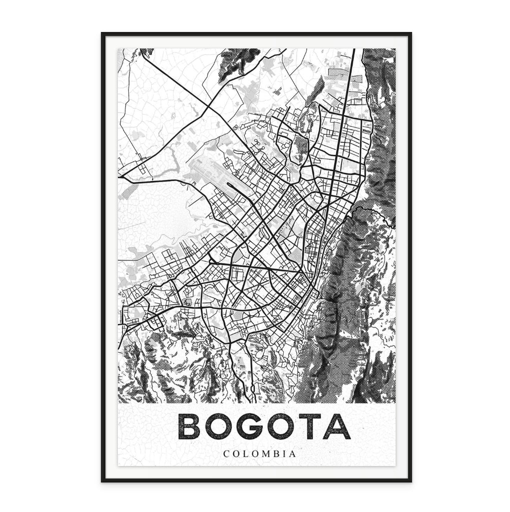 Bogota White Art Print