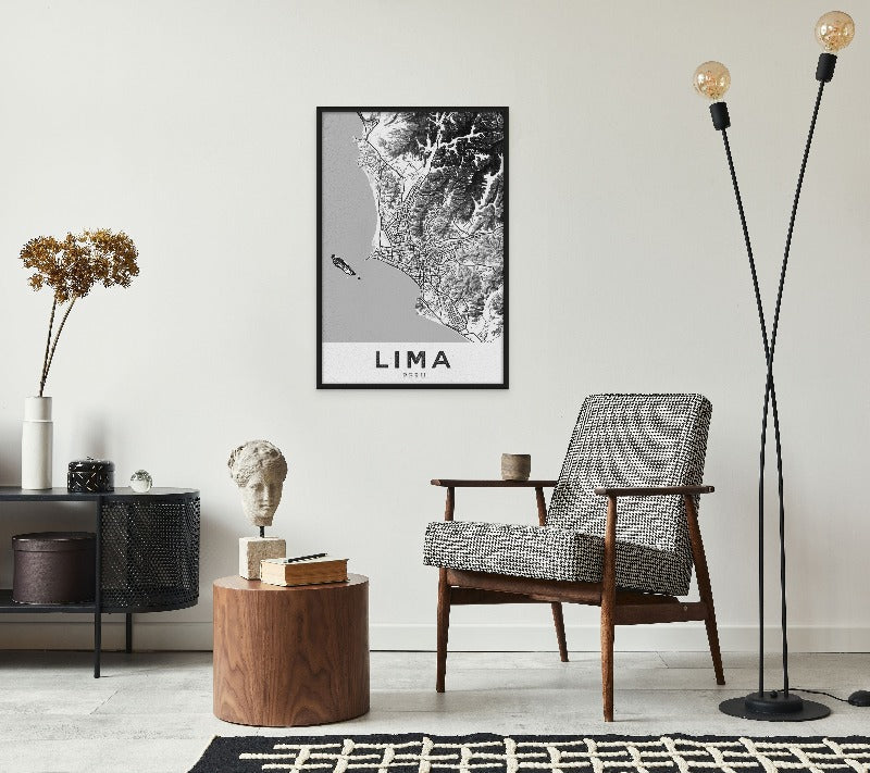 Lima White Art Print