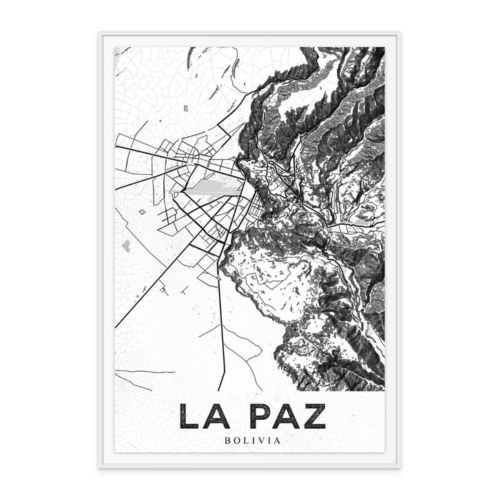 La Paz White Art Print