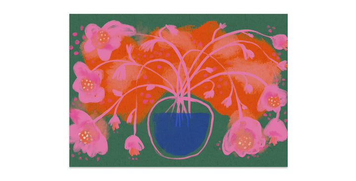 Pink Flower Bouquet Art Print
