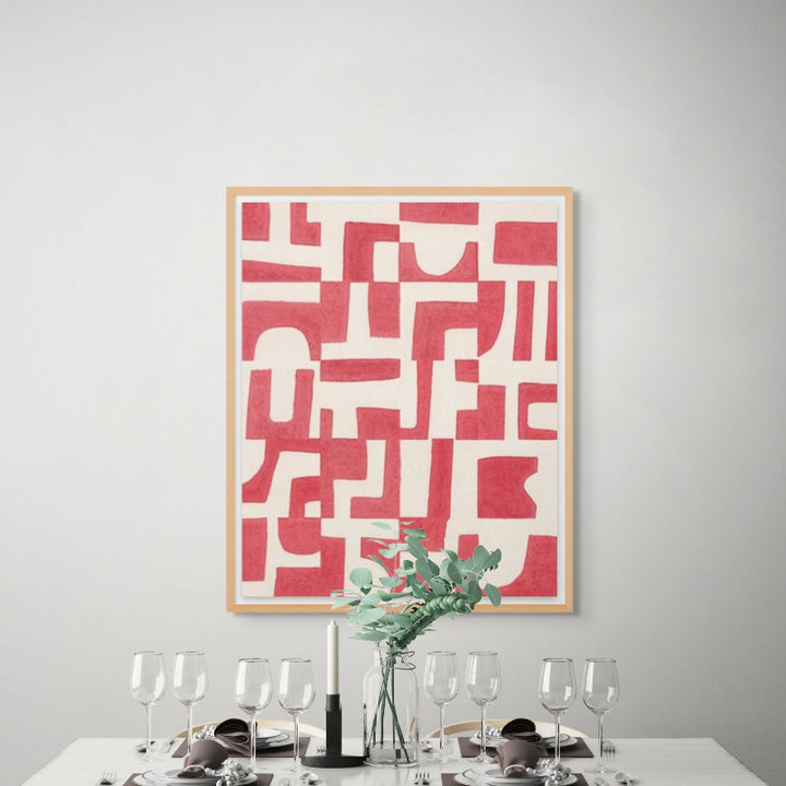 Red Puzzle Art Print