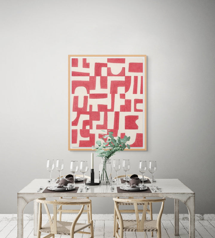 Red Puzzle Art Print