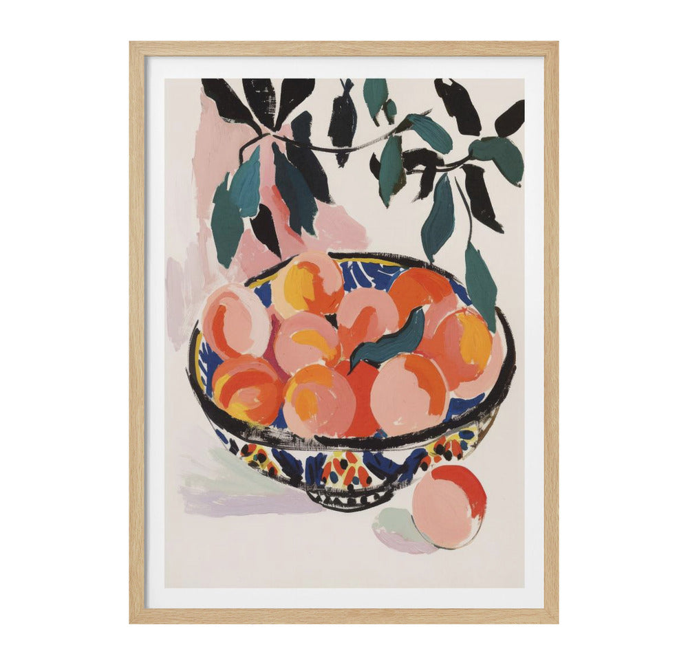 Fresh peaches Art Print