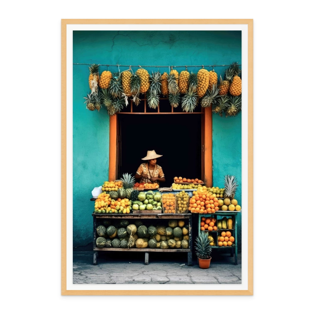 Colores en el Mercado Mexicano Art Print