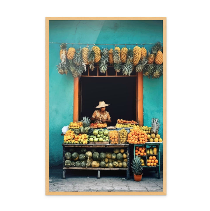 Colores en el Mercado Mexicano Art Print